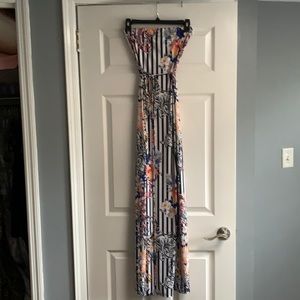 Strapless summer maxi dress